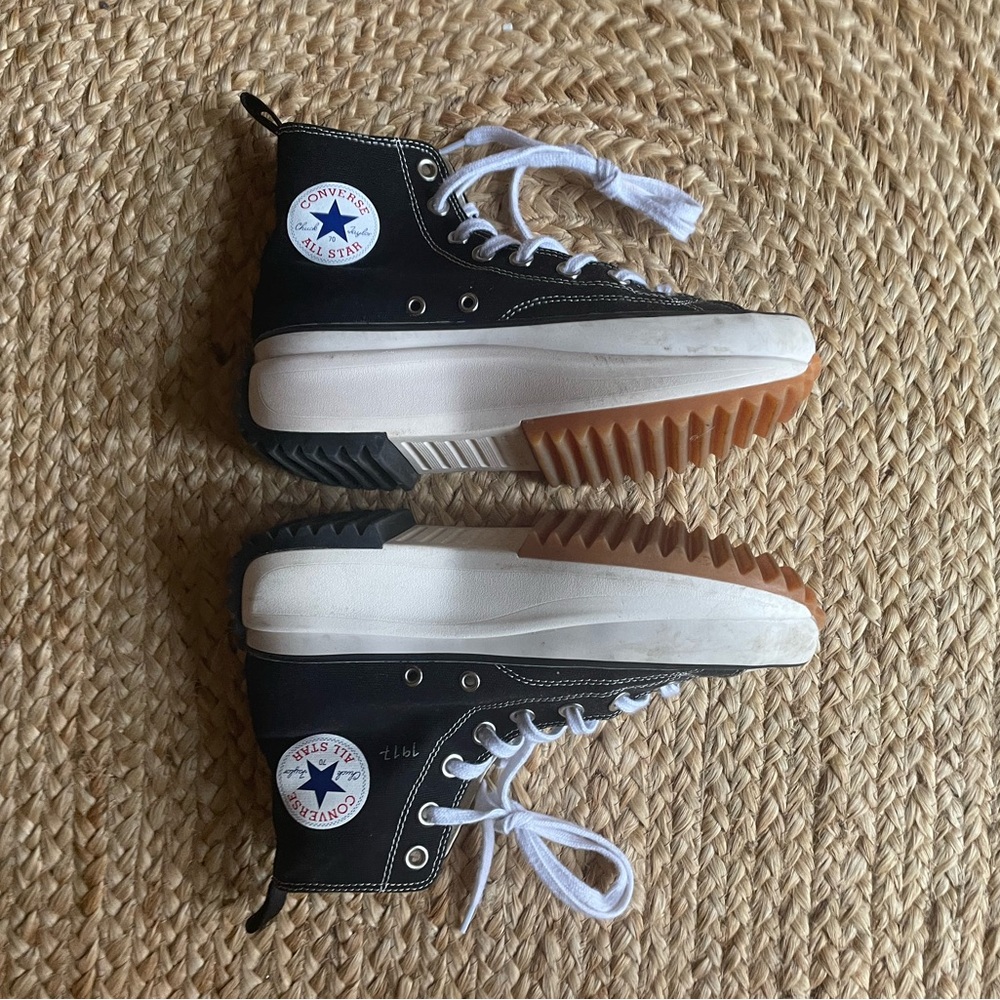 Converse Black Platform High-Top Sneakers